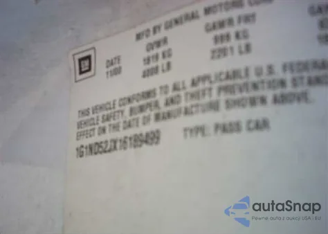 2001 Chevrolet Malibu z USA, uszkodzony, nr VIN 1G1ND52JX16189499